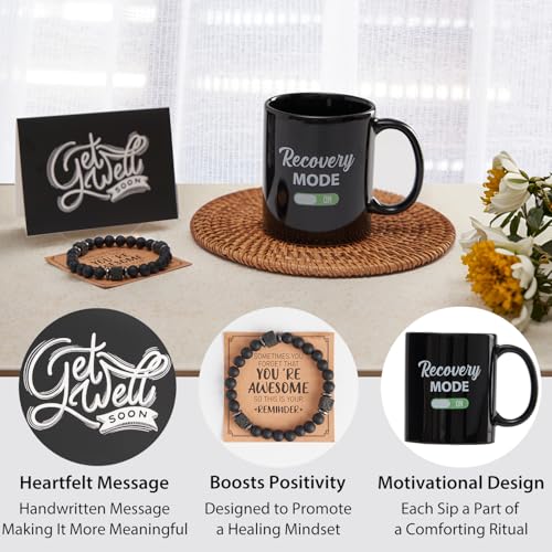 Get Well Soon Gifts for Men - Care Package with Plush Blanket, Mug, Socks, and so on - Get Well Basket for Men Dad Friend ...