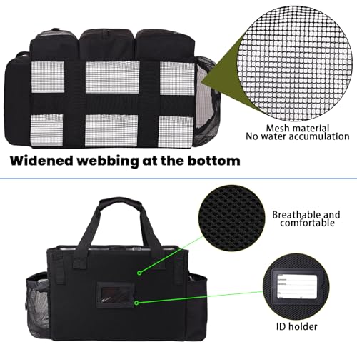 Timoxi Large Wearable Cleaning Caddy Bag with Detachable Divider, Cleaning Organizer with Handles, Cleaning Supply Tote wi...