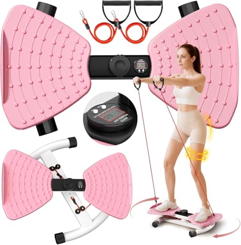 RENRUI Waist Twister Machine Exercise Fitness Tool, Ab Twister Board with the Smart LED Digital Monitor, 300lbS Capacity &...
