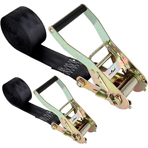 2 Pack 2 Inch Endless Ratchet Strap Heavy Duty 20ft Tie Down Straps Ratchet, 8000 LBS Break Strength, Cargo Ratchet Straps...
