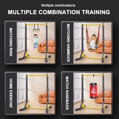bephible Pull up Station, Portable Pull-Up Bar Station, Free Standing Pull up Bar, Pull up Tower Station 400lbs with 11 Ge...