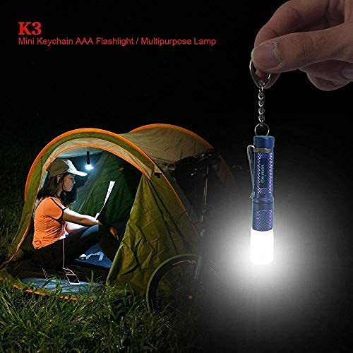 Nitefox K3 Mini AAA Keychain Flashlight 150 Lumens 3 Modes Aluminum Blue