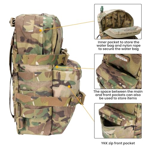 EXCELLENT ELITE SPANKER Tactical MOLLE Hydration Backpack Water Bladder Carrier Pack for Tactical Vest Backpack Plate Carrier