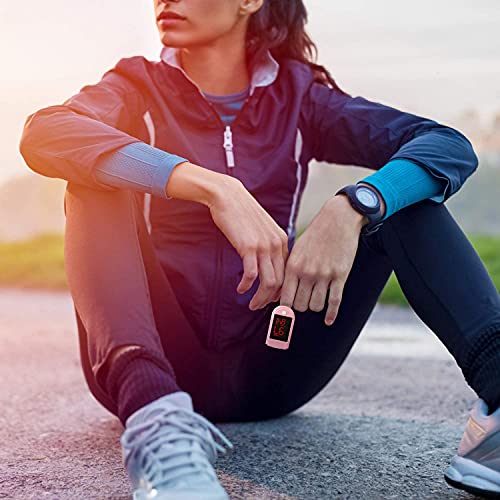 Zacurate Pro Series 500DL Fingertip Pulse Oximeter Blood Oxygen Saturation Monitor with Silicone Cover, Batteries and Lany...