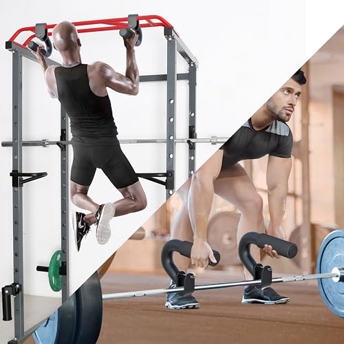 Neutral Grip Handles for Pull Up,1000 lbs Heavy Duty Steel Pull Up Handles,Ergonomic Portable Hooks for Barbell Row Deadli...
