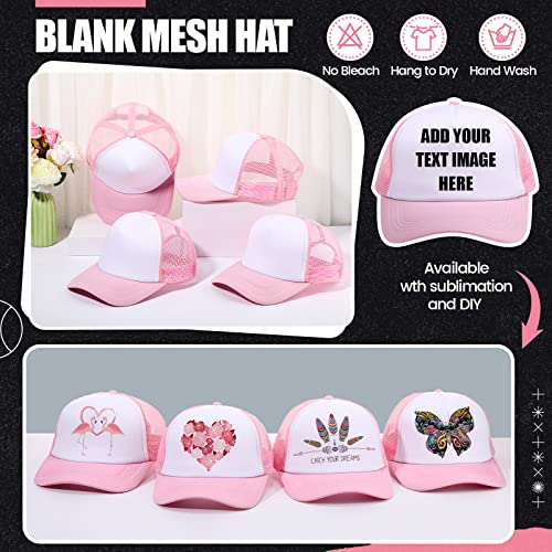 10 Pcs Sublimation Blank Trucker Hats Bulk Mesh Baseball Cap Polyester Mesh Trucker Hat for Men and Women