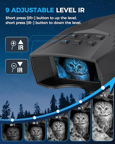 Night Vision Goggles, Night Vision Binoculars for Adults, 5000mAh Rechargeable Infrared Binoculars with 3'' Large Screen, ...