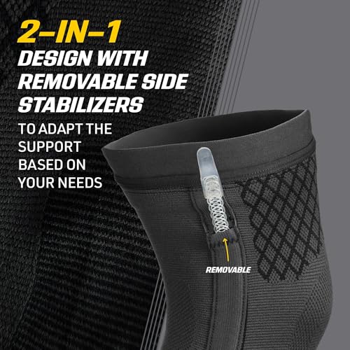 Futuro Premium Compression Knee Sleeve with Stabilizers, Removable Stabilizers, Advanced Customizable Compression Sleeve, ...