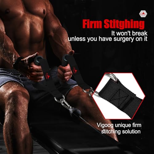 Vigoog Heavy Duty Gym Exercise Handles Attachment for Cable Machine,Resistance Band,Pulley System Home Fitness Workout Equ...