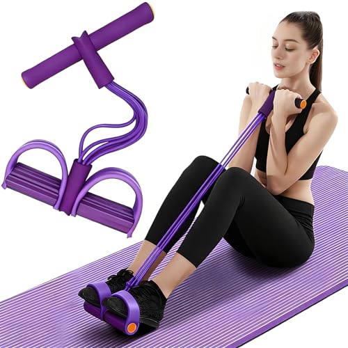 Multifunction Tension Rope, 6-Tube Elastic Yoga Pedal Puller Resistance Band, Natural Latex Tension Rope Fitness Equipmen...