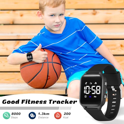 L LAVAREDO Kids Digital Watches for Boys Girls,Waterproof Sport Watch with Pedometer Stopwatch Vibration Alarm for Ages 5-...
