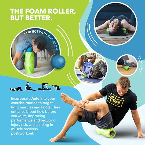 RAD Axle – Extra Firm High-Density Exercise Foam Roller – Deep Tissue Myofascial Release for Back, HIPS, Legs & Shoulders...