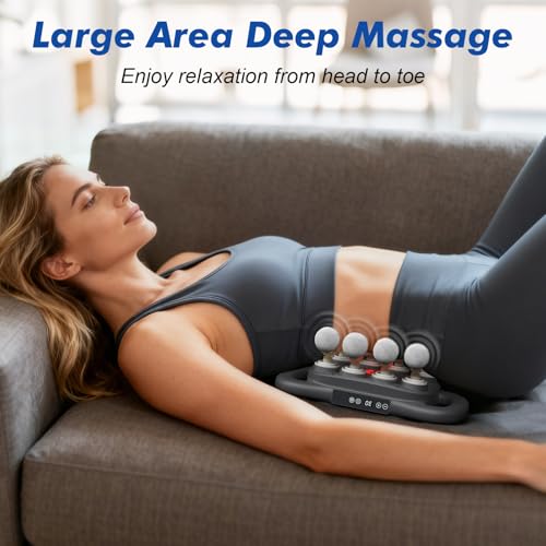 JoyCub Massage Gun Deep Tissue - 16 Heads, 9 Levels, 22800 RPM, Full Body Muscle Massager for Pain Relief - High-Speed Per...