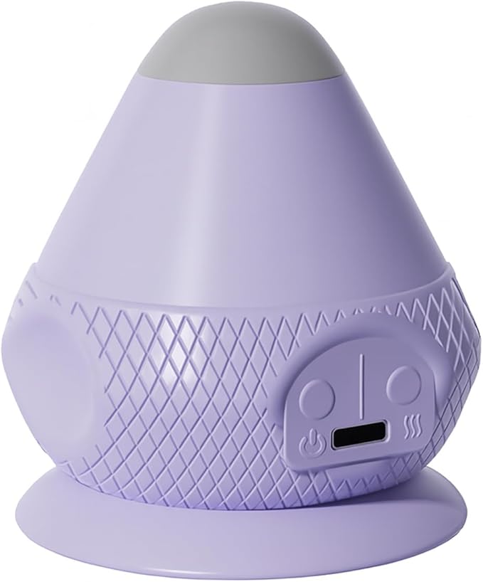 Heated Vibrating Massage Ball with Suction Base – 2 Heat & 2 Vibration Modes, Deep Tissue Trigger Point Massager for Back,...