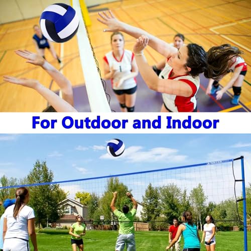 HYPGARD 6 Pack Volleyballs Official Size 5, Waterproof Soft Bulk Recreational Volley Balls with Pump and Net Bag for Indoo...