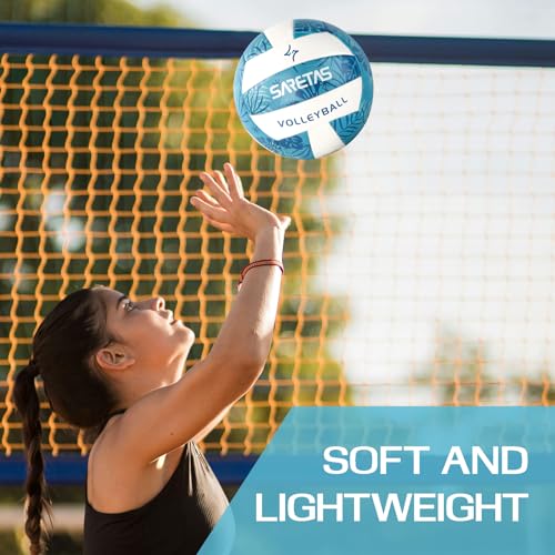 Saretas Volleyball Soft Beach Volleyball - Official Size for School, Indoor, Outdoor and Play Game Gym Workout - Play for ...