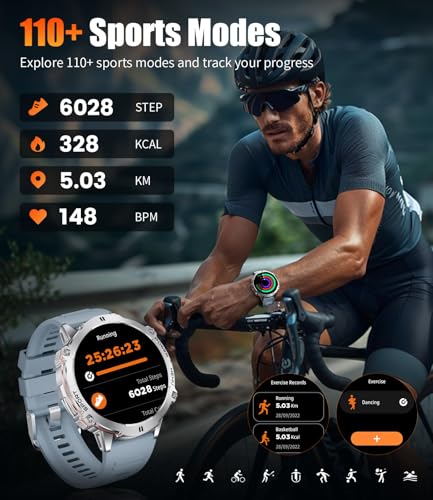 LIGE Smart Watches for Men Answer/Make Calls,1.75" Display Fitness Tracker with Compass Altitude and Barometric Pressure 9...