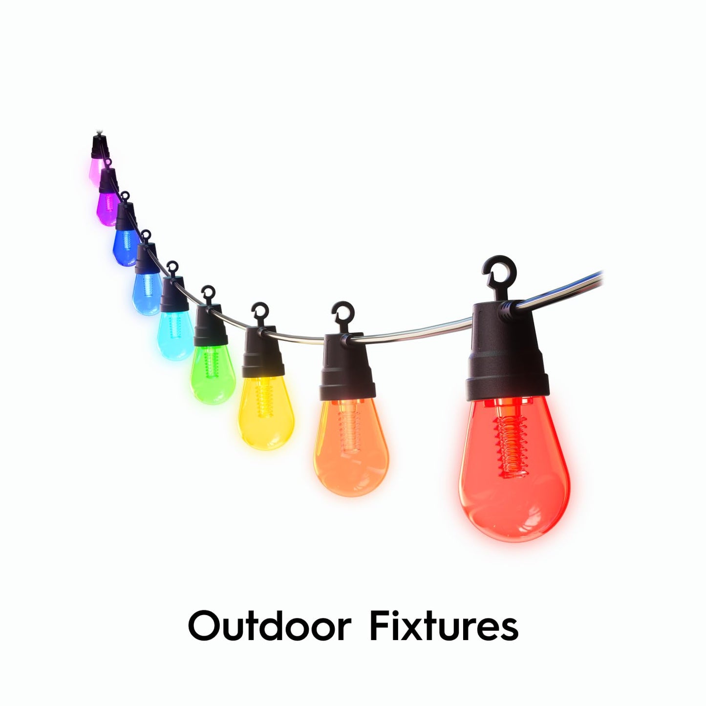 Cync GE Dynamic Effects Smart Cafe Lights, Color Changing Patio String Lights, Compatible with Alexa and Google, 48ft