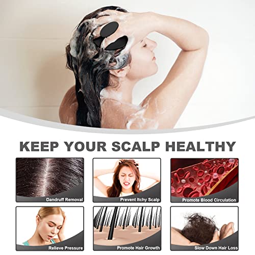 Meartchy Silicone Scalp Massager Shampoo Brush, Scalp Brush for Hair Growth & Dandruff Removal, Hair Scrubber Scalp Stimul...