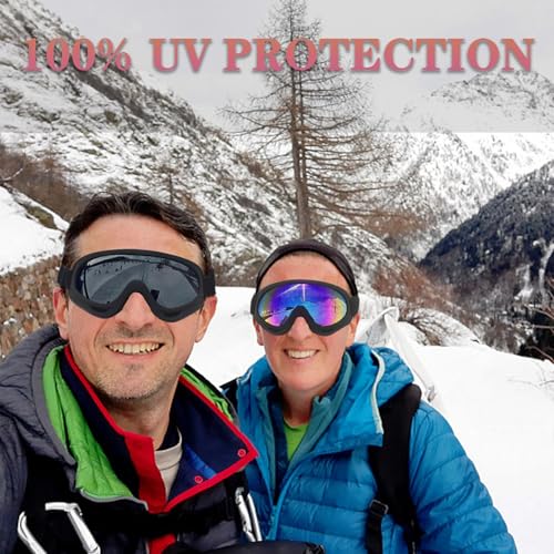 Guimertt Ski Goggles, 4 Pack Snow Snowboard Goggles for Men Women Kids & Youth UV Protection for Skiing Winter Sports