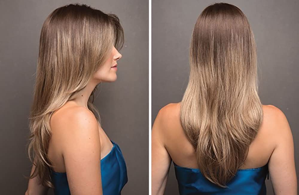 Noriko Angelica Synthetic Wig by Rene of Paris and Wig Lift Comb - Toasted Brown - Bundle 2 Items