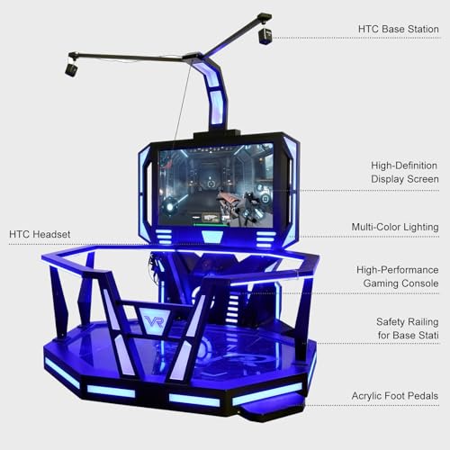 VR Omni-Directional Treadmill Platform System - Commercial Arena with 200+ Games, Remote Updates & Multiplayer Support, Al...