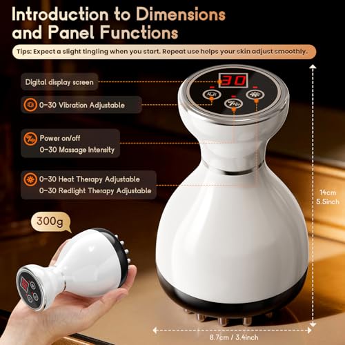 Lymphatic Drainage Massager & Anti Cellulite Massage Tool, Helps Reduce Stretch Marks & Cellulite, for Legs, Arms & Belly,...
