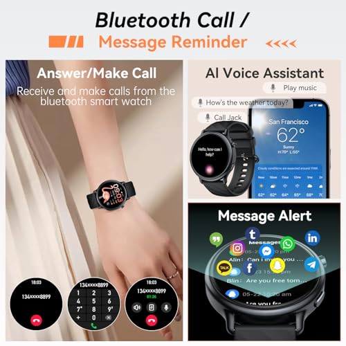 Smart Watch for Women Fitness Tracker: Waterproof Digital Mens Watches Make Answer Call Smartwatch for Android Phone iPhon...