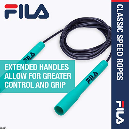 FILA Accessories Speed Jump Rope - 9ft Classic Fitness Jumping Rope | Adjustable Tangle-Free Cable & Extended Grip Handles...