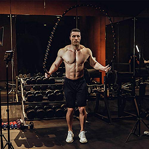 Heavy Jump Ropes for Fitness 2LB/3LB/5LB,Weighted Adult Skipping Rope Exercise Battle Ropes for Men & Women,Total Body Wor...