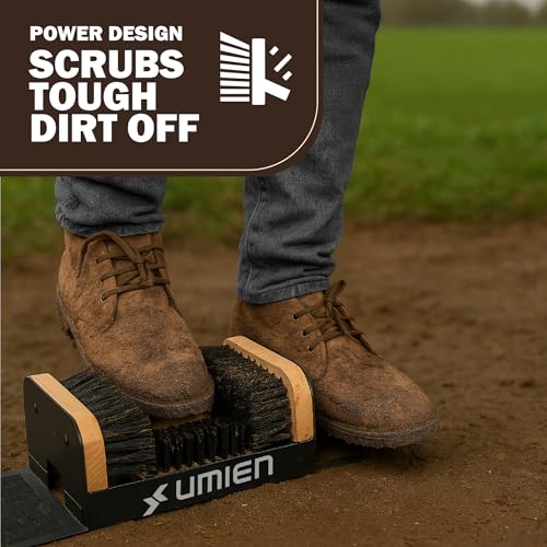 Umien™ Boot Scraper Outdoor Shoe Brush with Flaps - Cleaning Heavy-Duty Shoe Cleaner and Boot Scrubber for Mud, Dirt, and ...