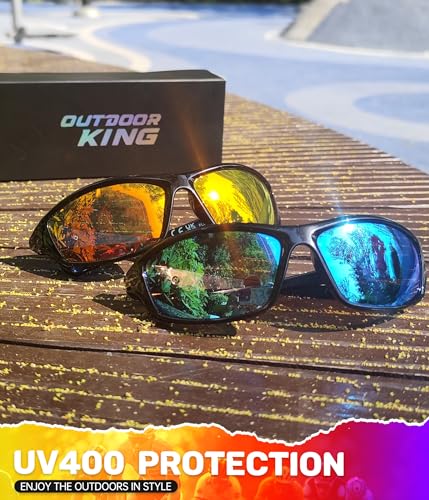 OUTDOORKING Sports Mens-Sunglasses Polarized Sunglasses-Men: Sunglasses for Men UV Protection for Running Cycling Fishing