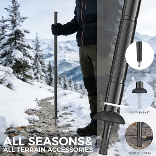 Tactical Hiking Stick, Tactical Walking Stick, Trekking Poles, Hiking Poles, Suitable for Camping, Outdoor Survival Gear, ...