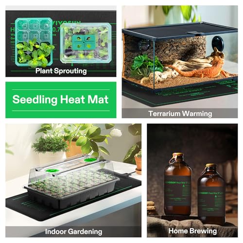 VIVOSUN 2-Pack 48" x 20.75" Durable Waterproof Seedling Heat Mat, UL & MET-Certified Warm Hydroponic Heating Pad for Germi...