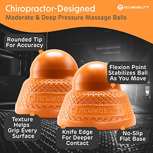 Acumobility Massage Ball Roller 2 Pack - Trigger Point - Massage Balls Massage Roller Ball - Foot Massage Ball - Physical ...