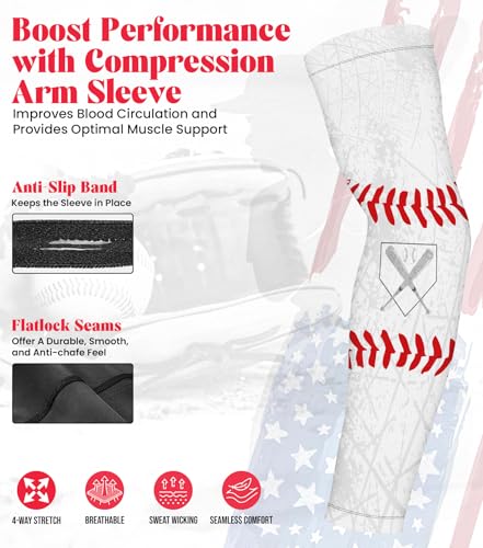 Exxact Sports Youth Batting Gloves with Arm Sleeve for Boys & Girls, Kids Baseball Batting Gloves for Softball, T-Ball