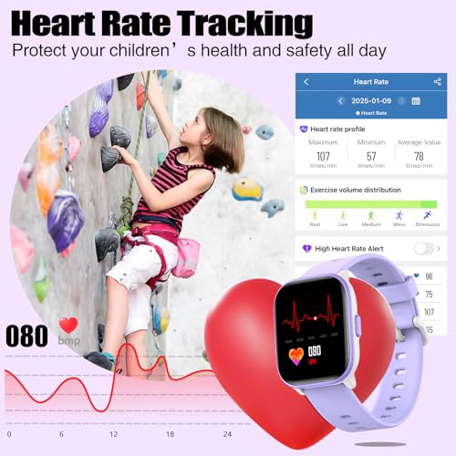 meoonley Kids Watch for Girls Boys with IP68 Waterproof, Girls Watch with 19 Sports Modes, Sleep Tracking, Pedometer, Stop...