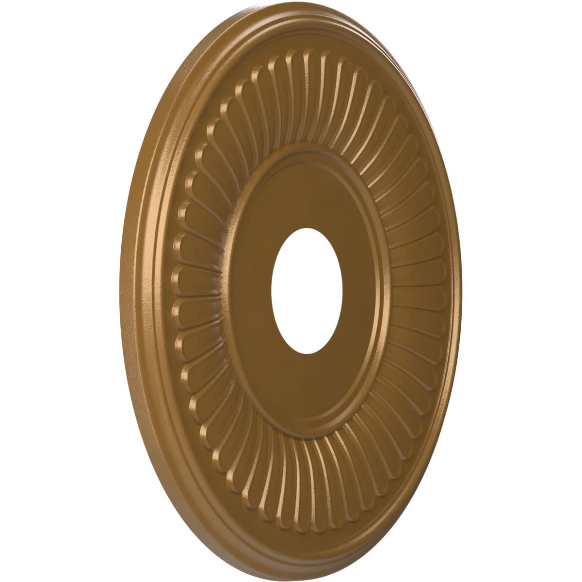 Ekena Millwork Cmp16Becgh Berkshire Thermoformed Pvc Ceiling Medallion (Fits Canopies Up To 7), 16Od X 3 1/2Id X 1P, Metallic Go