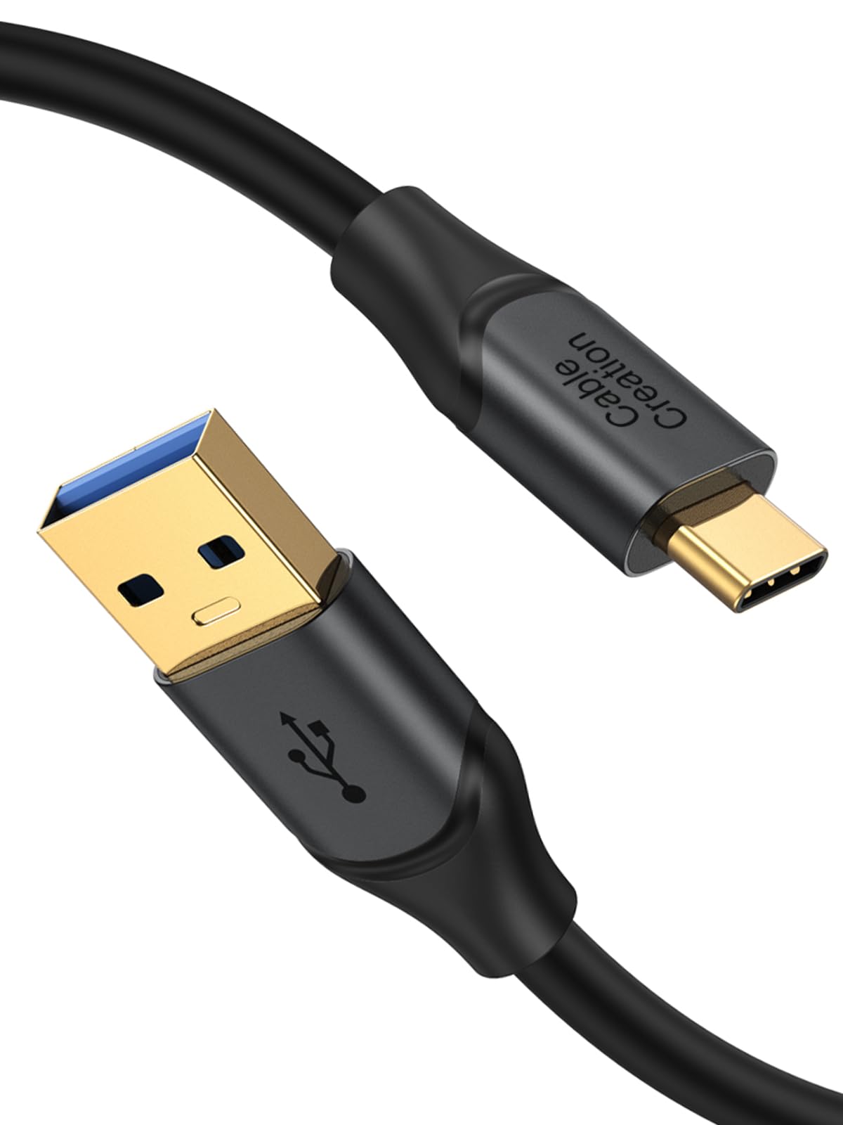 Cablecreation Usb C Data Cable 1.6Ft, Usb-A 3.2 Gen2 10Gbps, 3A Fast Charging, Support Android Auto & Carplay, Type-C External S