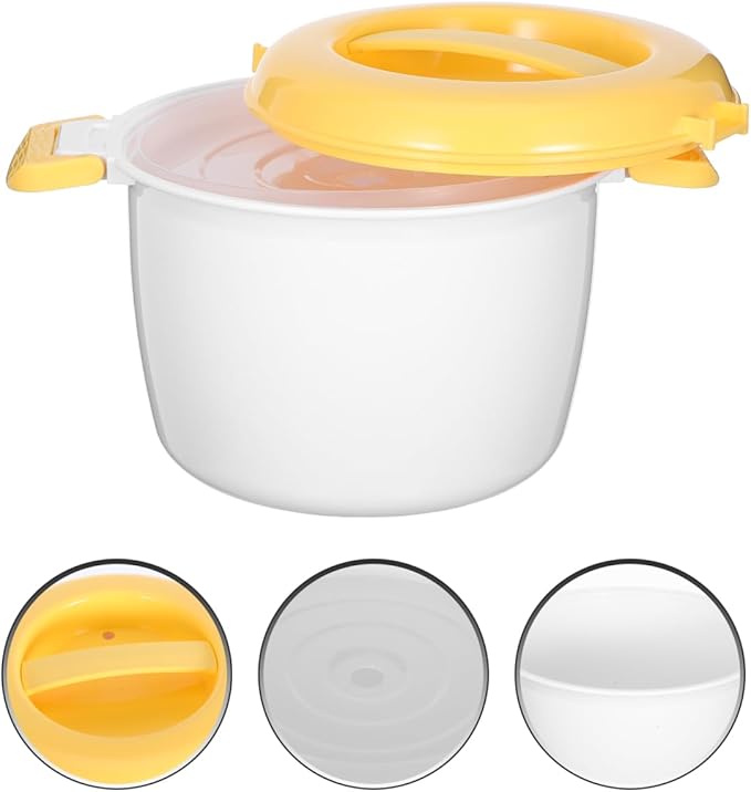 Microwave Rice Cooker Plastic Microwave Steamer Bowl for Vegetables Pasta Soup Food Storage Container