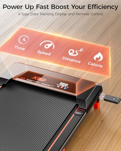 Walking Pad with Incline,XBD Under Desk Treadmill for Home Small Office,2.5HP Low Noise Portable Treadmill with 330 Lbs Ca...