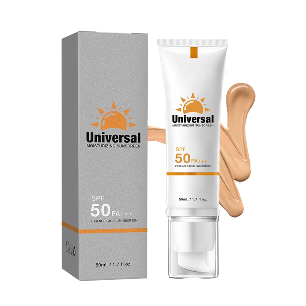 Tinted Sunscreen For Face SPF 50, Universal Protector Solar 50 Moisturizer, Hydrating Sun Essence Face Sunscreen, UV Defense, Tr