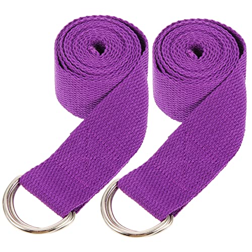 BESPORTBLE 2pcs Yoga Stretching Strap Back Buckle Professional Fitness Band for Yoga Stretching Back Calf Exercise Mat Holder