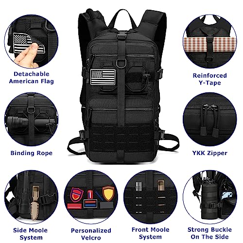 1050D Tactical Hydration Backpack with 3L TPU Water Bladder, Military Molle Water Backpack Perfect for Men & Women, Hydrat...