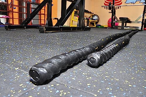Fitvids Battle Rope 1.5Inch 2 Inch Diameter Poly Dacron 30 FT – 40 FT – 1.5-Inch, 30FT – Black