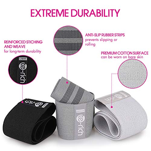 Resistance Bands, Fabric Workout Bands for Women & Men, Cloth Booty Resistance Loop Bands, Thick Squat Bands for Butt/Leg...