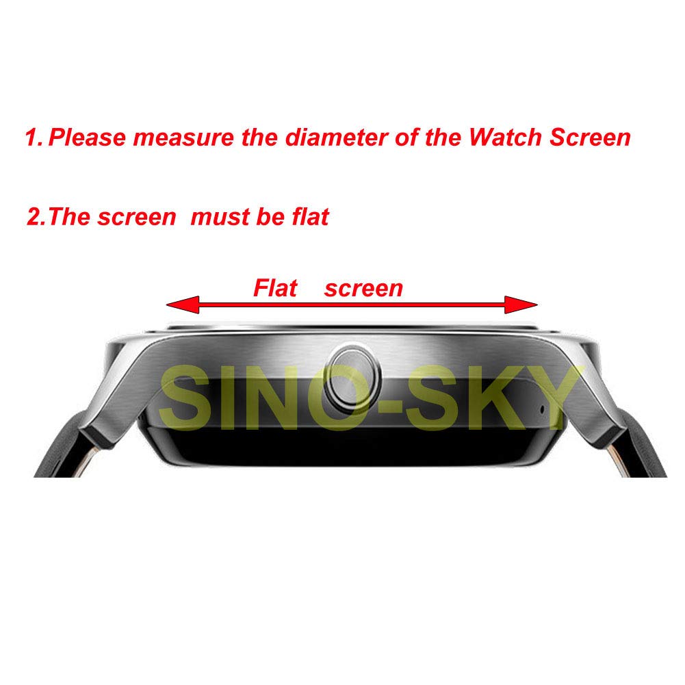 Sino-Sky [ 3-Pcs] Universal Round Smart Watch Hd Screen Protector,Anti-Scratch, Anti-Fingerprint, Bubble Free (32Mm)