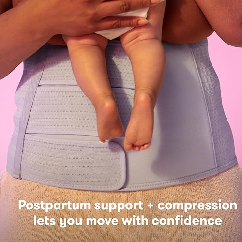 Frida Mom Belly Binder, Postpartum Essentials for Natural and C-Section Recovery, Adjustable Compression Wrap, After Birth...