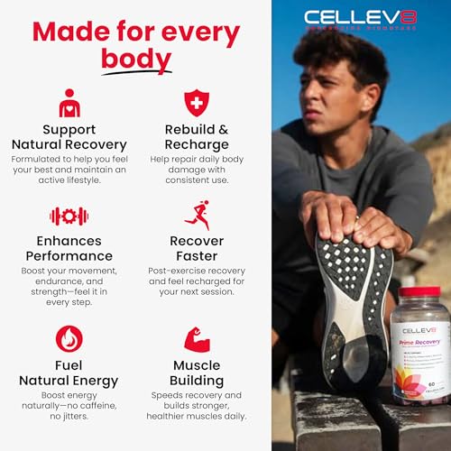 Cellev8 Prime Recovery Joint & Muscle Recovery Gummies - 60 Count - Antioxidant Cellular Health, Daily Energy, Wellness, S...