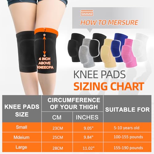 HISFFOG Volleyball Knee Pads for Dancers, Soft Breathable Knee Pads for Men Women Younth Girls Kids Knees Protective, Knee...